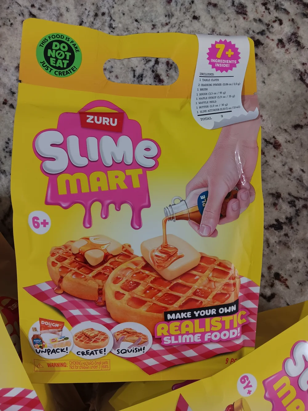 Slime Mart Realistic Slime Food - Waffles, Fruit Tart, Strawberry Cheesecake